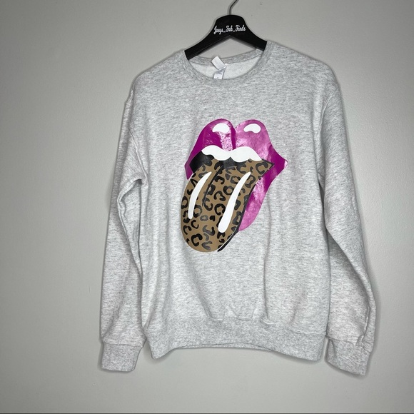 Pink lips leopard tongue the rolling stones shirt - Picture 2 of 10